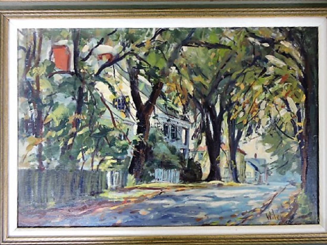 Fred E. Wiley oil on canvas "Kennebunkport ME" 1970, (1 of 1)