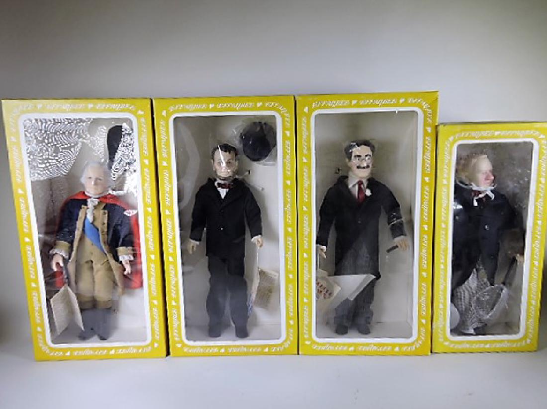 Effanbee lot of 4 dolls - George Washington, Abraham (1 of 1)