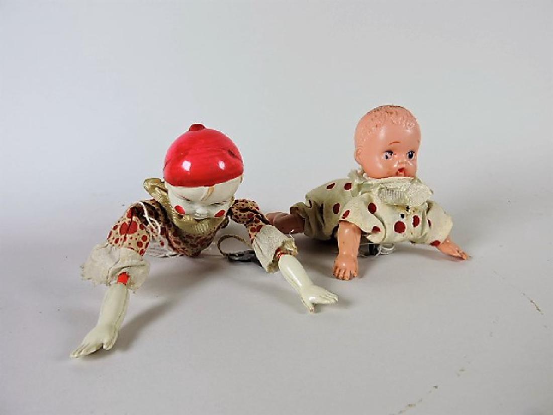 Celluloid key wind up tumbling clown toy and celluloid (1 of 1)