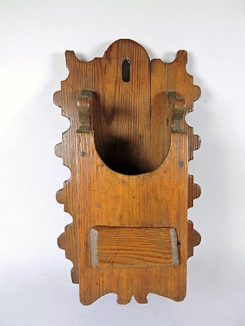Early pine wall storage box with drawer 9 1/2"w x 17"h (1 of 1)