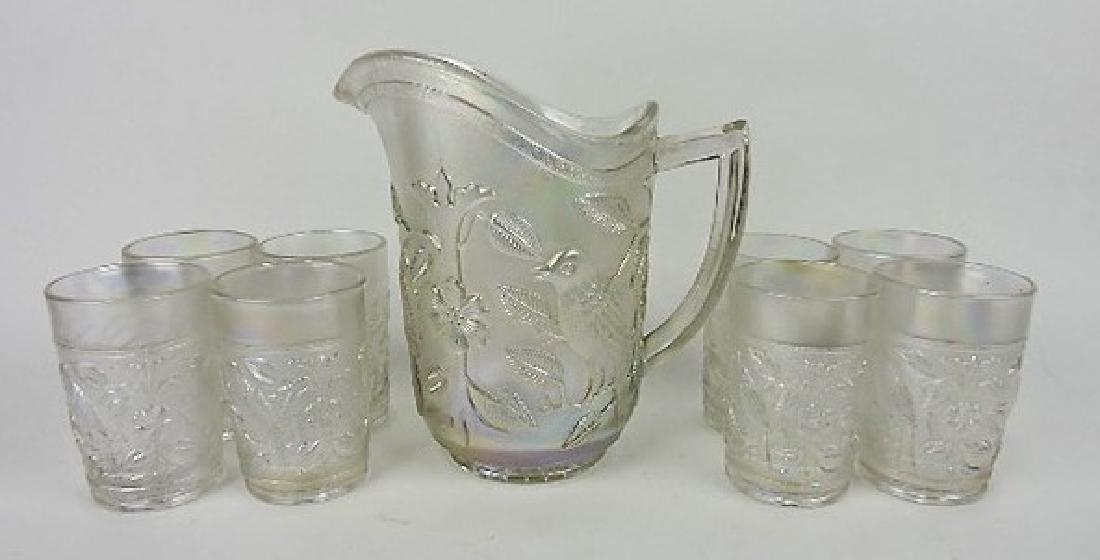 Imperial white carnival Robin 9 pc water set (1 of 1)