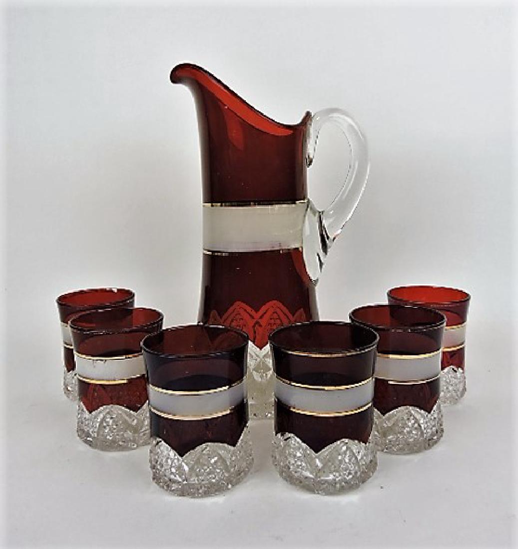 Ruby flash buttons and arches 7 pc water set (1 of 1)