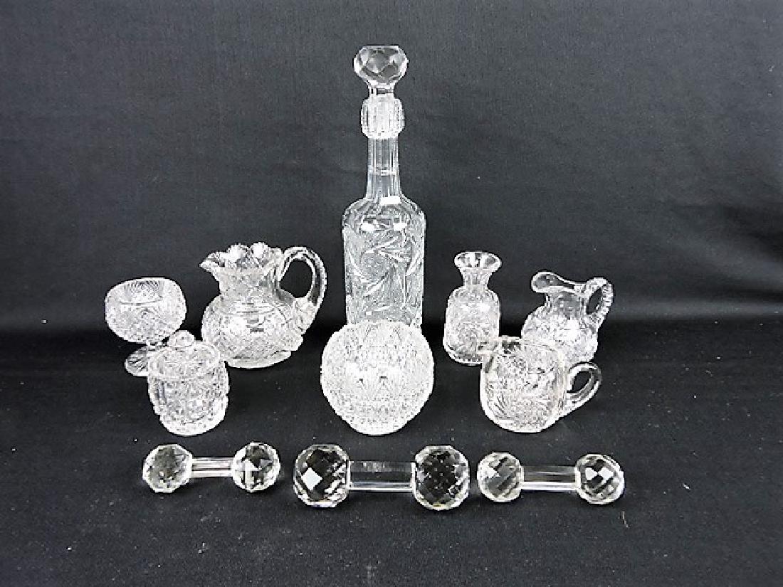 Cut glass lot of 11 assorted pieces (1 of 1)