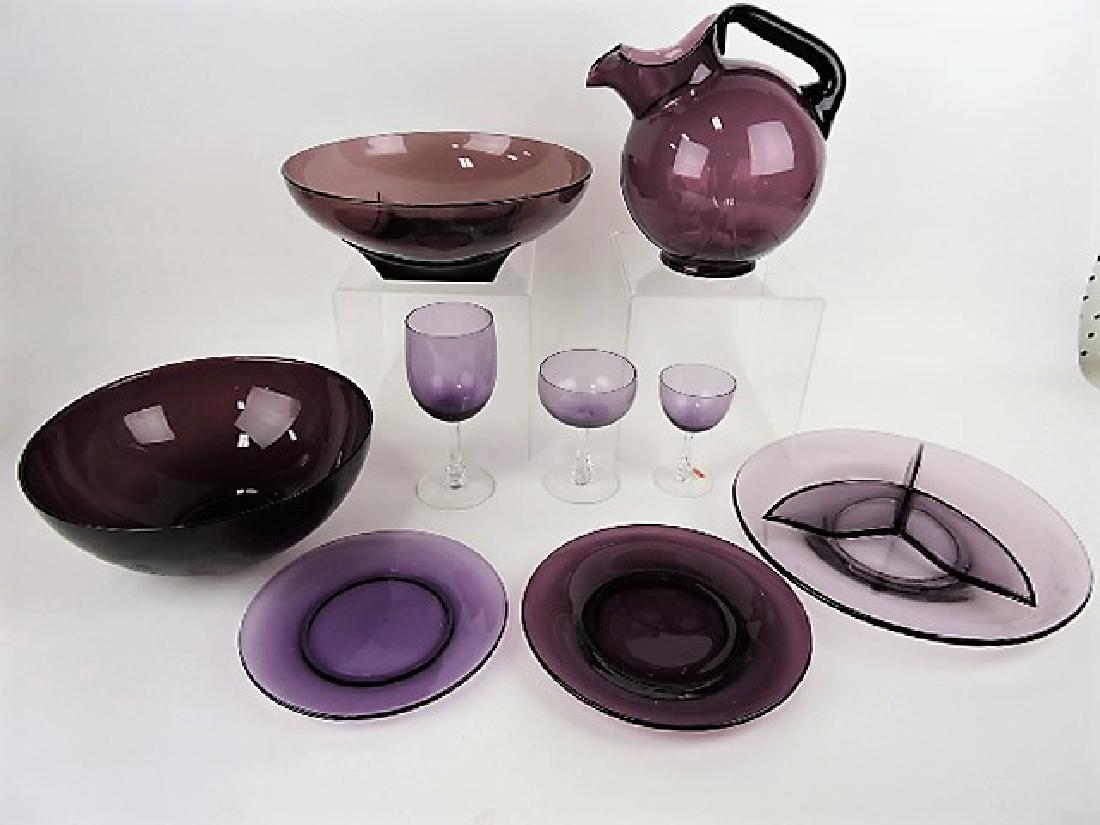 Fostoria amethyst lot of 63 pieces ball shape (1 of 1)