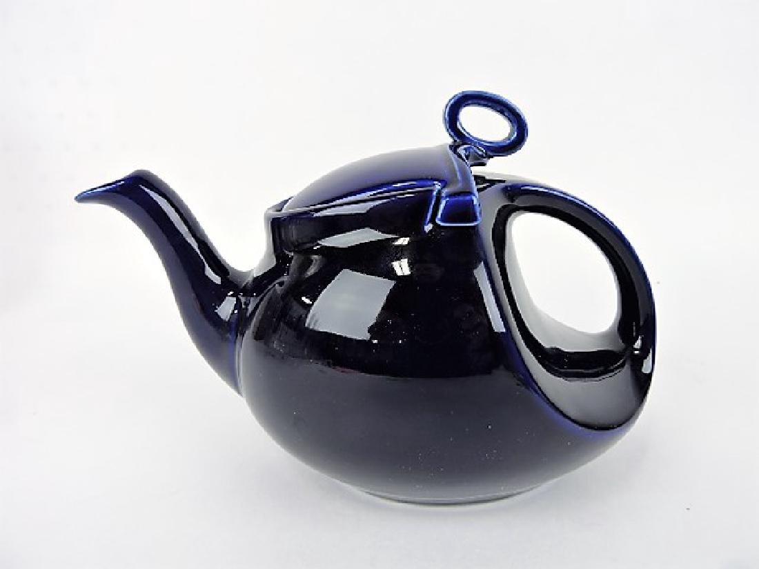 Hall China teapot, cobalt streamline (1 of 1)