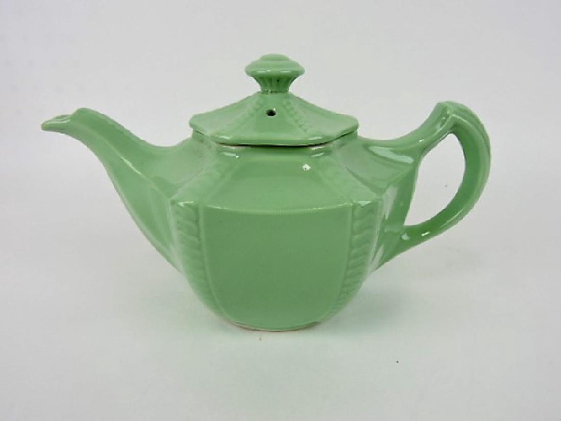 Hall China teapot, Connie, solid green (1 of 1)