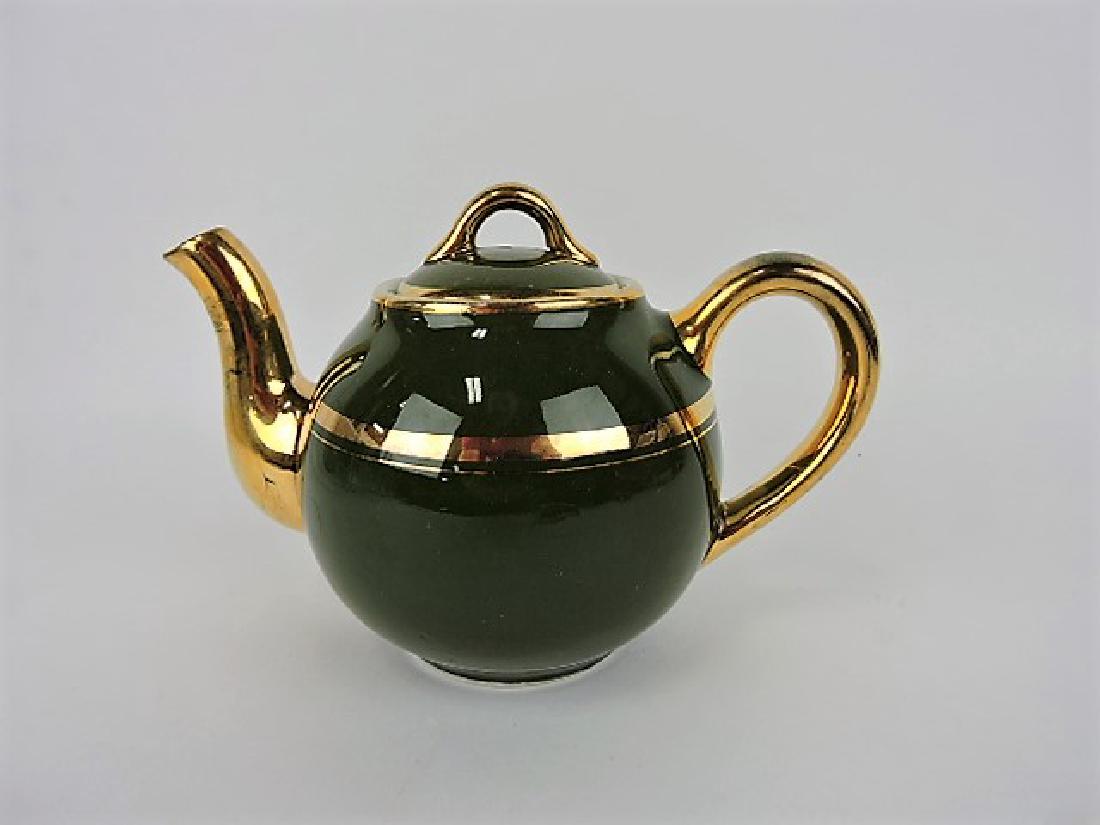 Hall China teapot, French, stock green with (1 of 1)