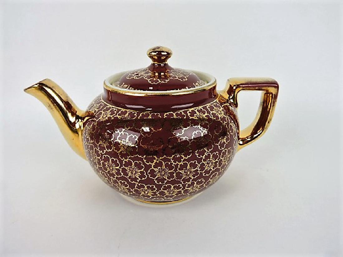 Hall China teapot, Boston French flower with (1 of 1)