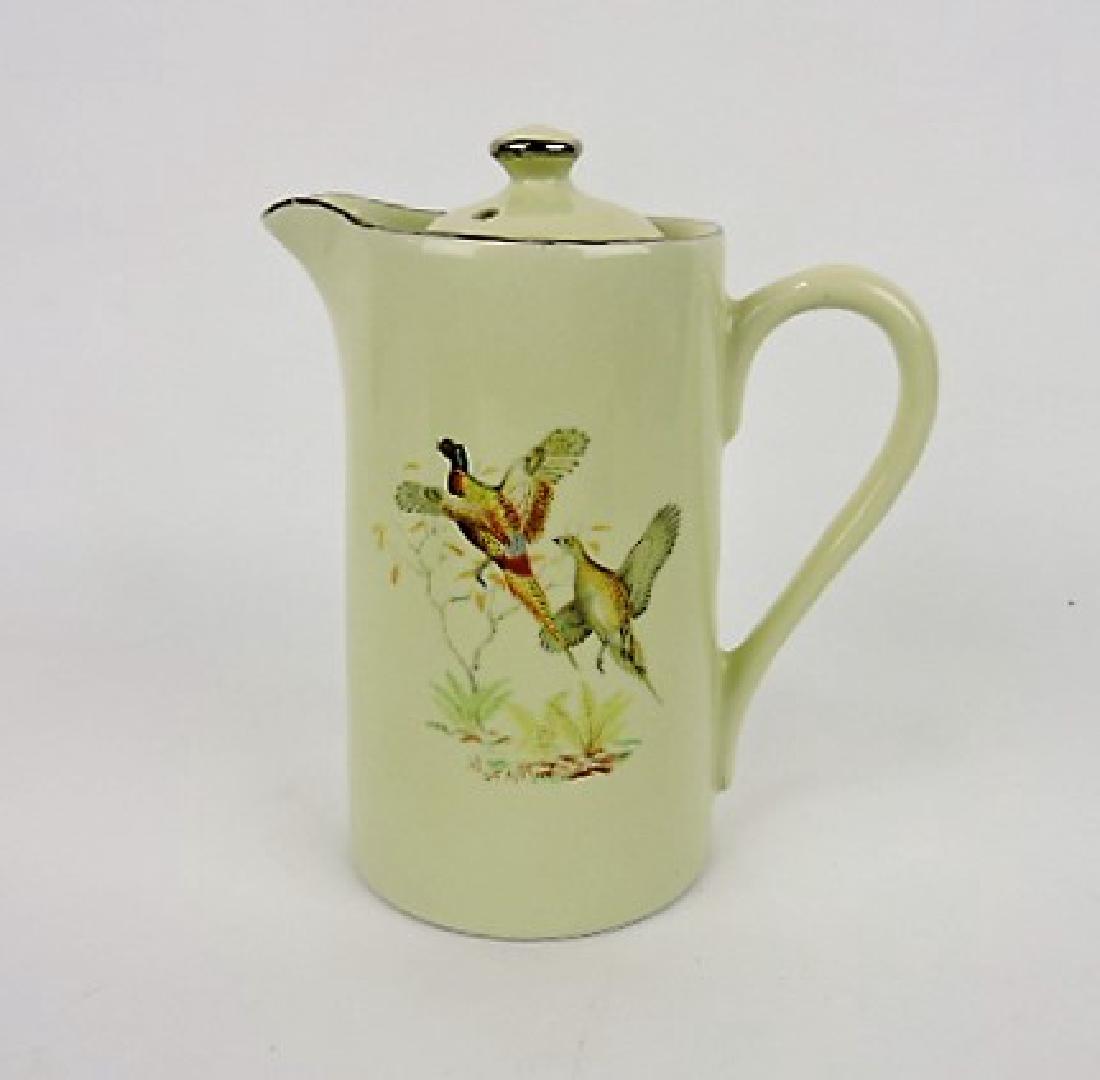 Hall China chocolate pot with game bird (1 of 1)