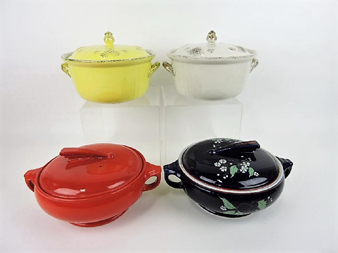 Hall China lot of 4 casseroles: .