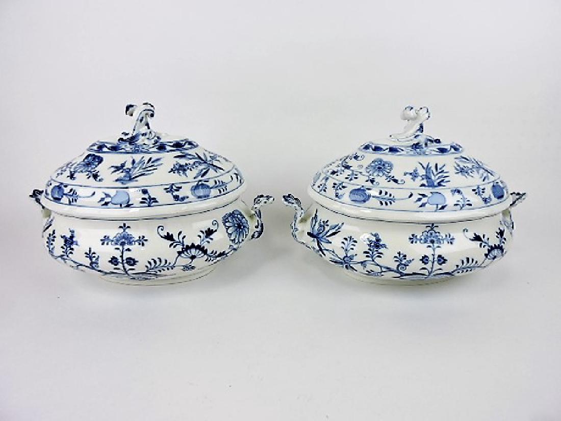 Meissen Blue Onion pair of large soup tureens, (1 of 1)