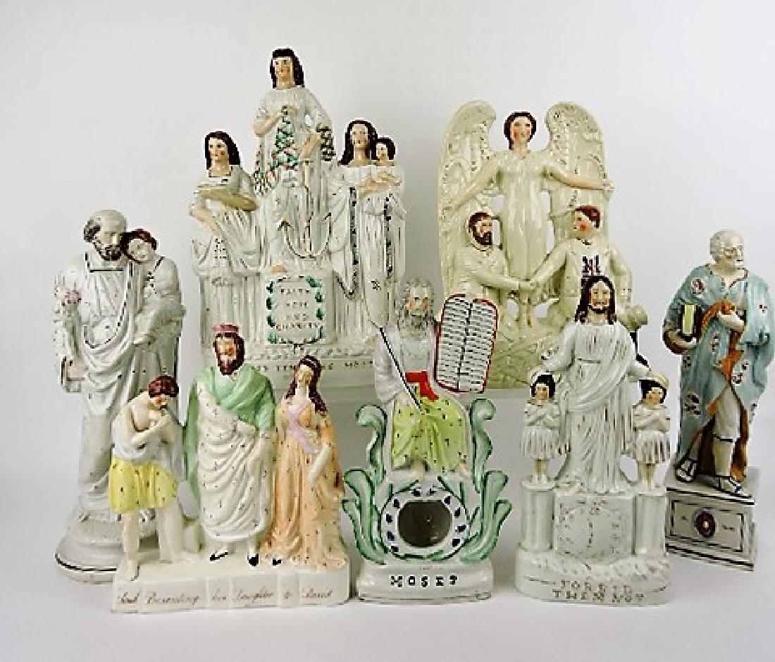 Staffordshire lot of 7 figures: "Faith, Hope, & (1 of 3)