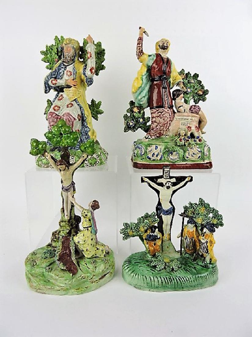 Staffordshire Pearlware lot of 4 figures: (1 of 9)