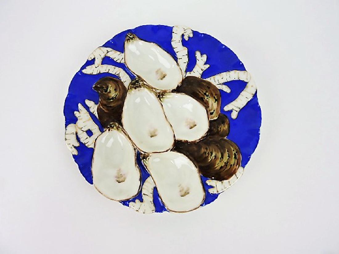 Haviland & Co turkey style porcelain oyster plate, (1 of 1)