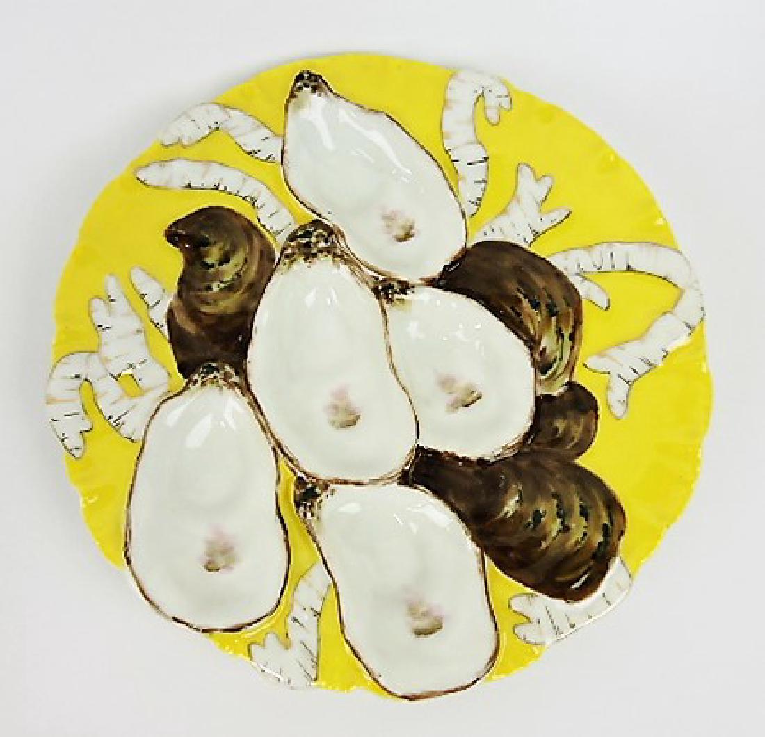 Haviland & Co turkey style porcelain oyster plate, (1 of 1)