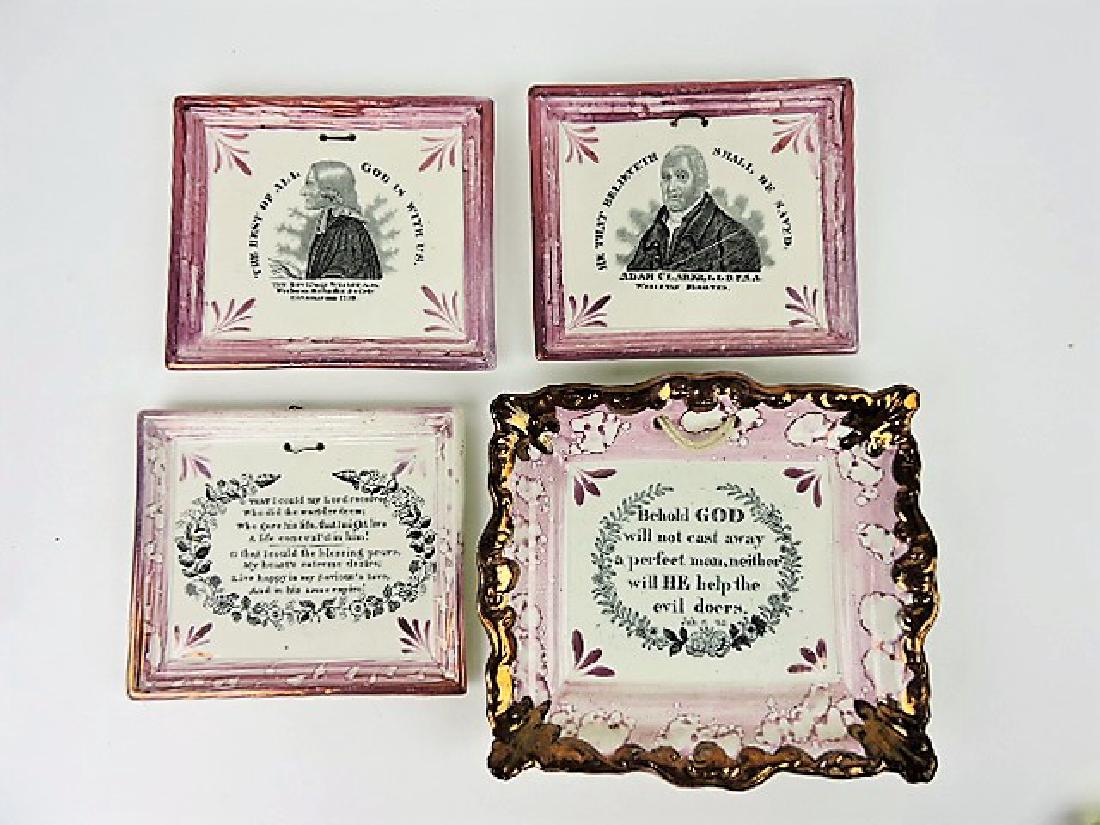 English Pearlware Sunderland luster lot of 4 (1 of 1)