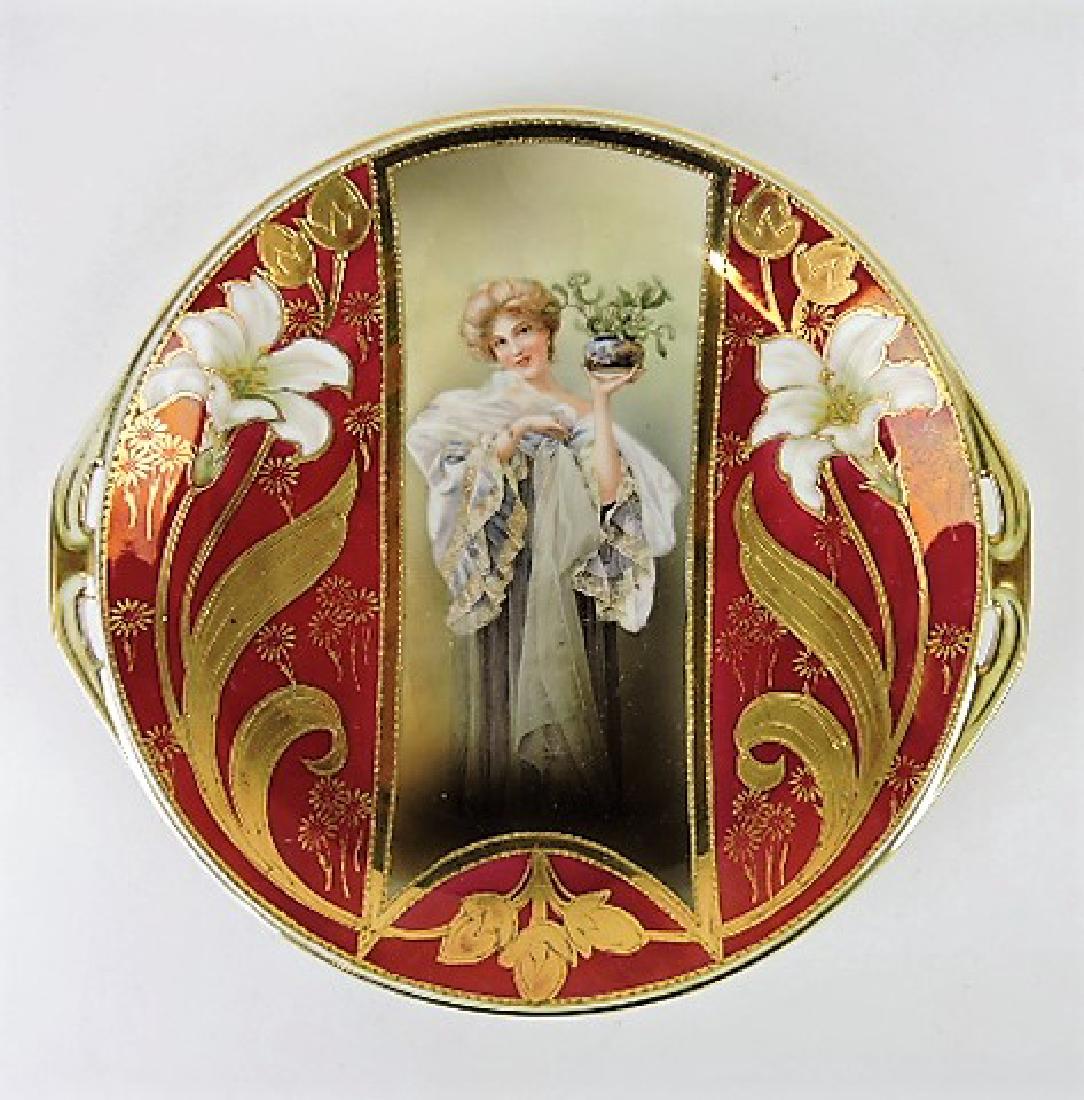 R.S. Prussia unmarked keyhole portrait plate (1 of 4)
