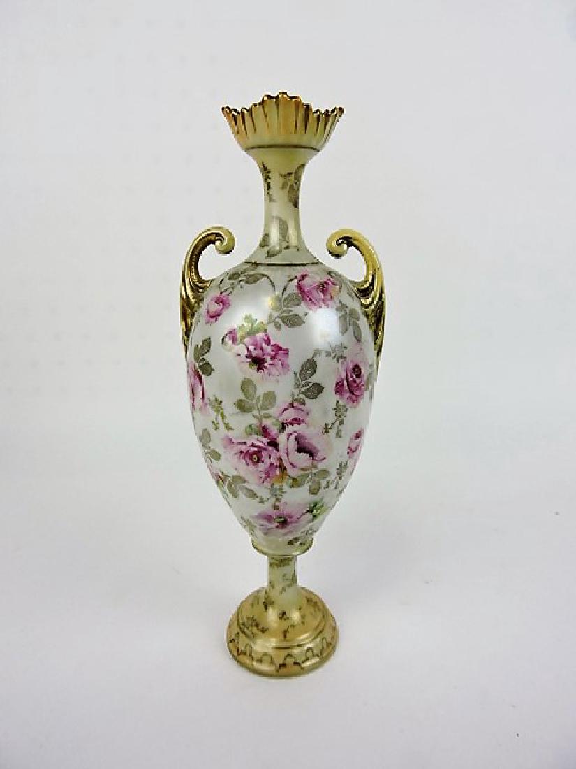 R.S. Prussia red mark two handled vase with (1 of 1)