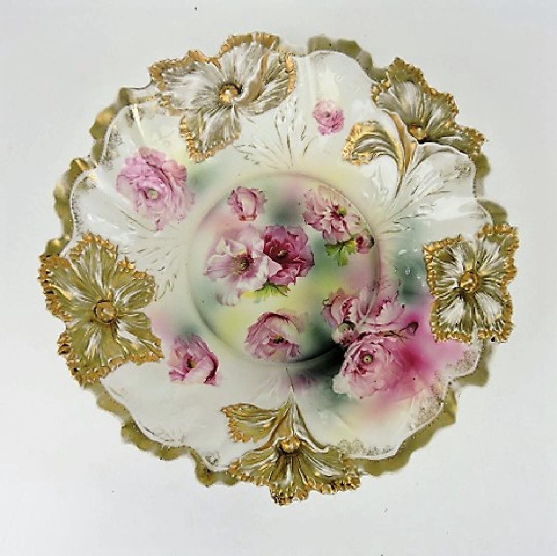 R.S. Prussia red mark floral deep bowl, blown (1 of 1)