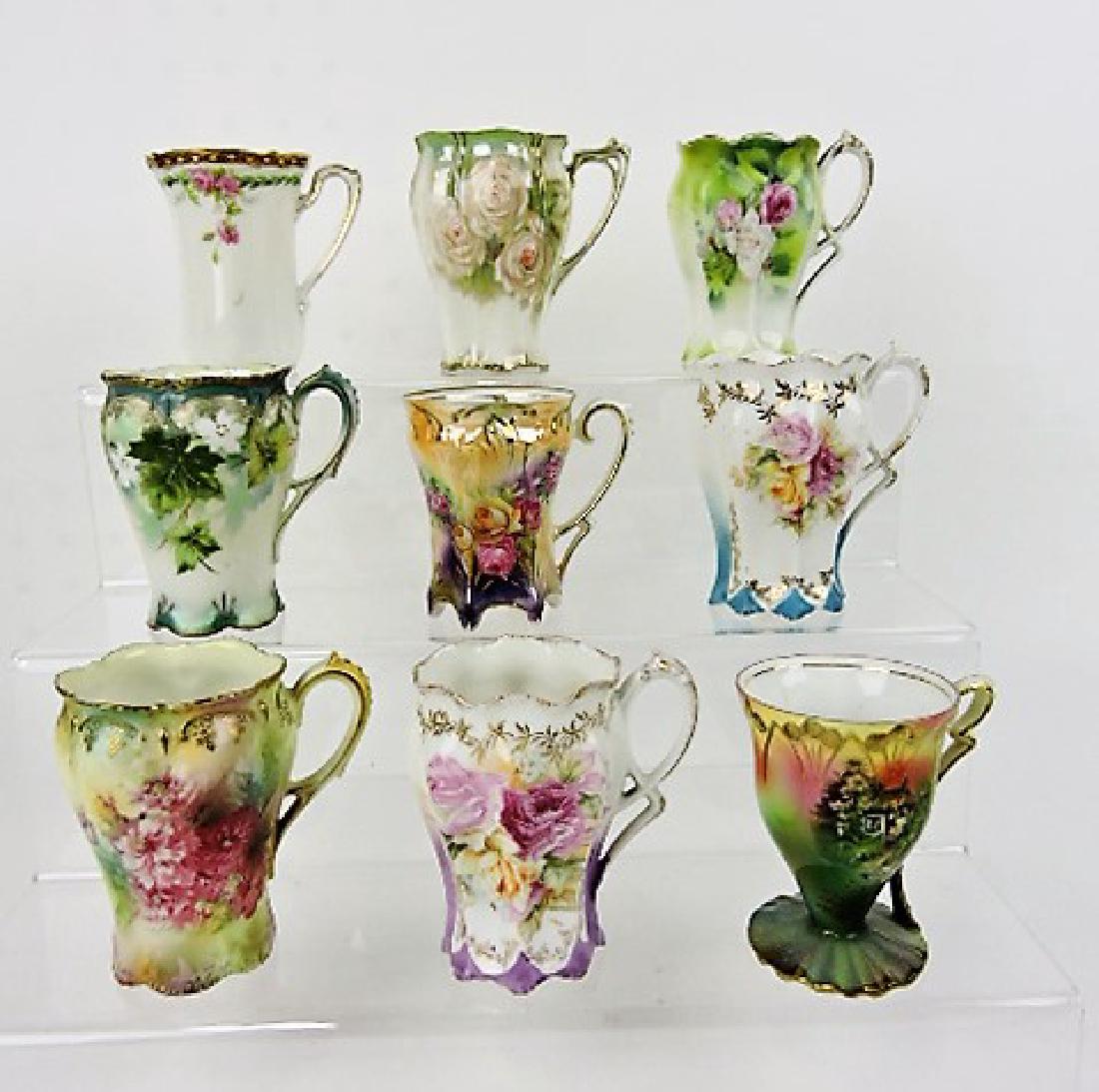 R.S. Prussia lot of 9 chocolate cups, 7 marked, (1 of 1)