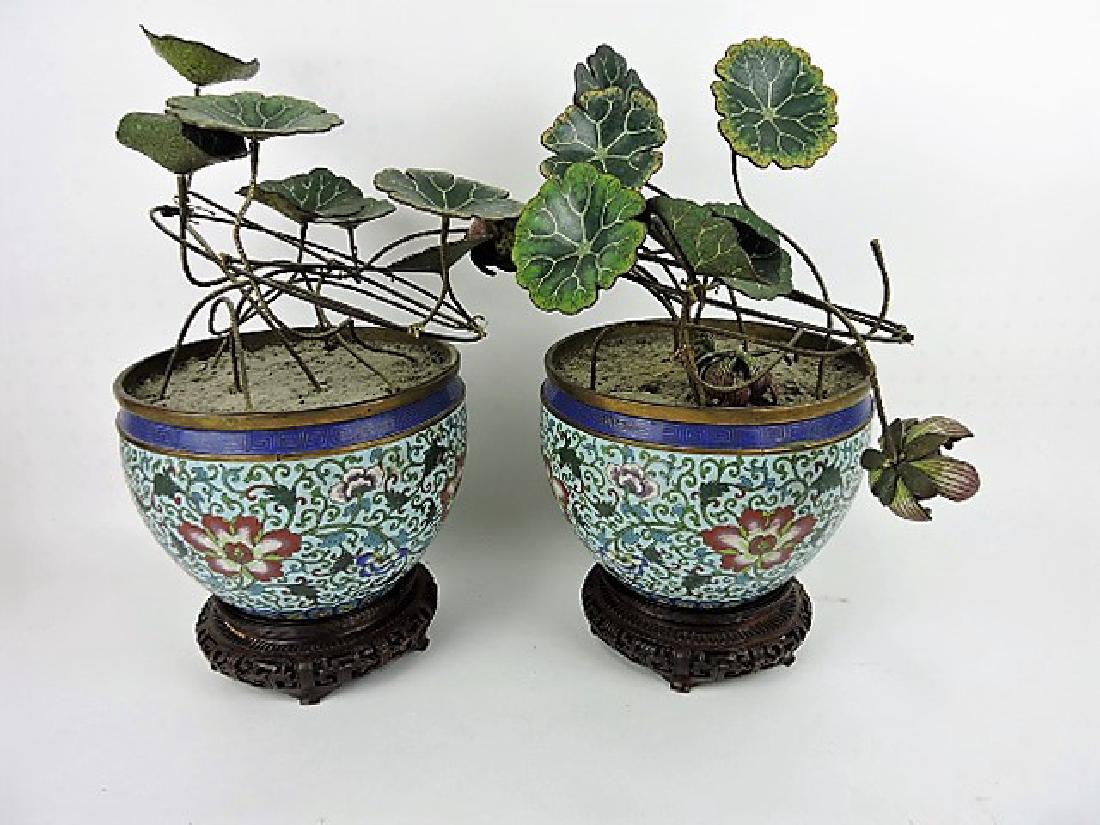 Yung-Chen Dynasty pair of Chinese Cloisonne urns (1 of 4)