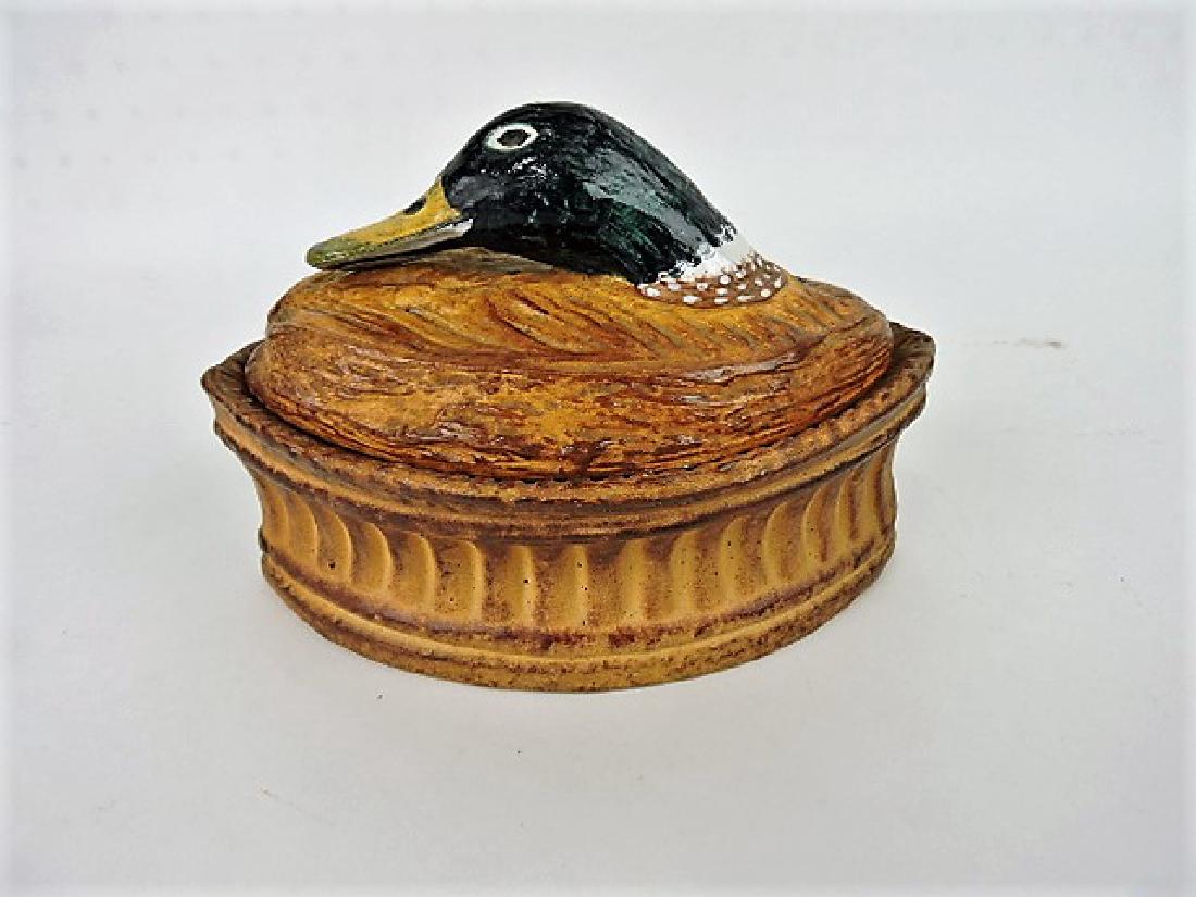 French porcelain duck tureen 9 1/2" x 6" (1 of 1)