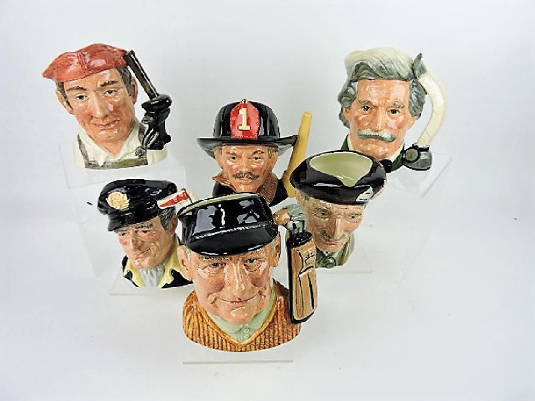 Royal Doulton lot of 6 large toby jugs- (1 of 1)