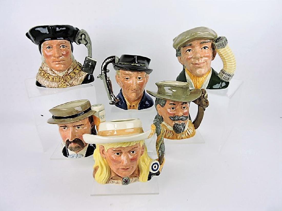 Royal Doulton lot of 6 large toby jugs- (1 of 1)