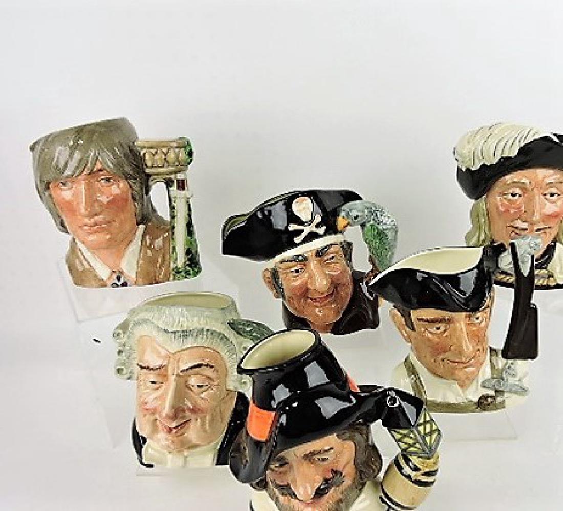 Royal Doulton lot of 6 large toby jugs- (1 of 1)
