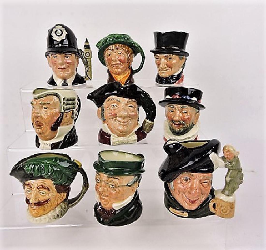 Royal Doulton lot of 9-3" to 4" toby jugs (1 of 1)