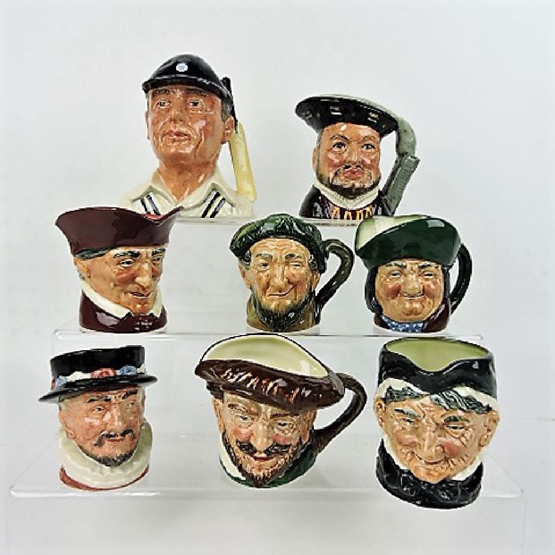 Royal Doulton lot of 8- 3" to 4" toby jugs (1 of 1)