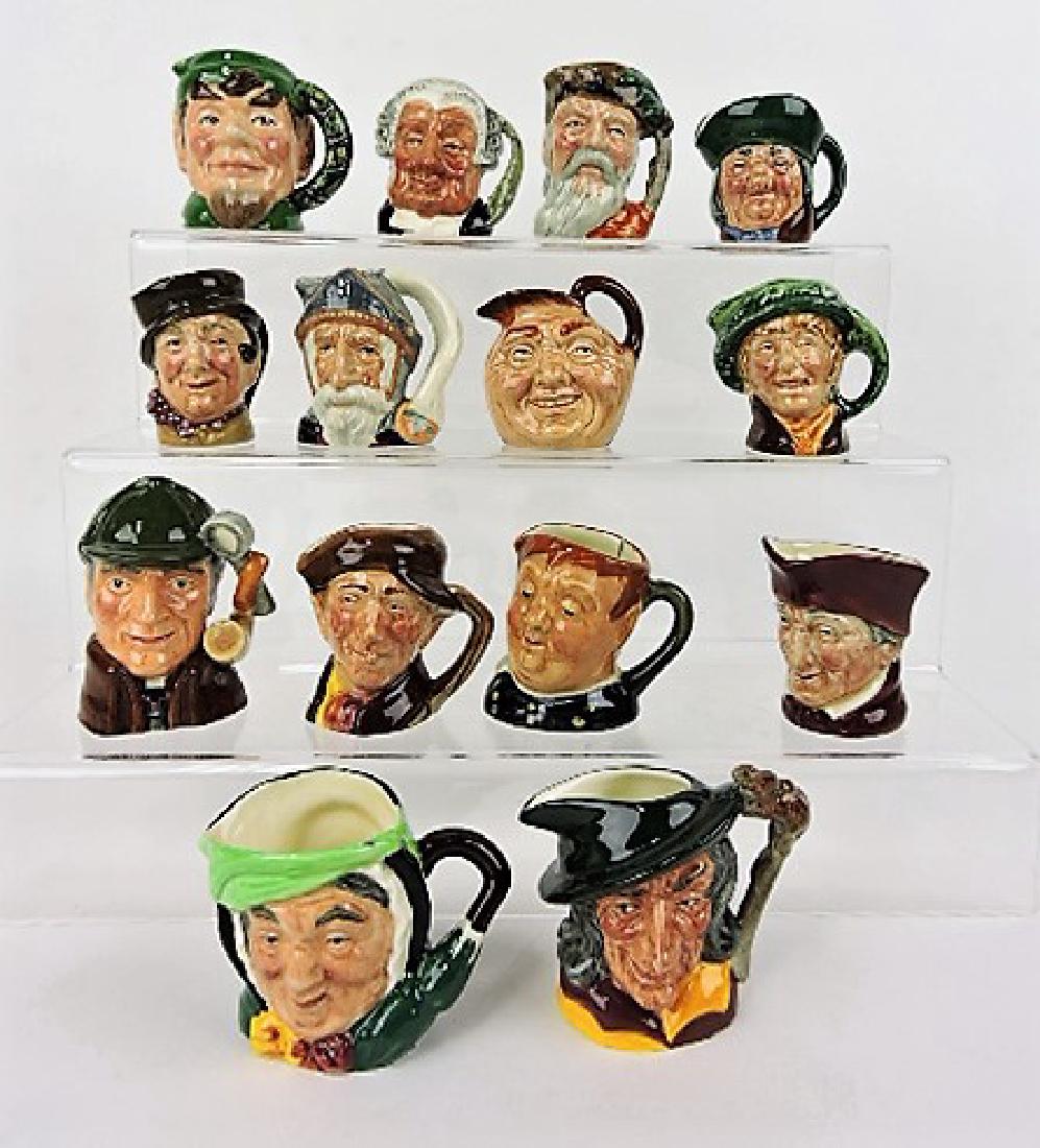 Royal Doulton lot of 14 mini toby jugs (1 of 1)
