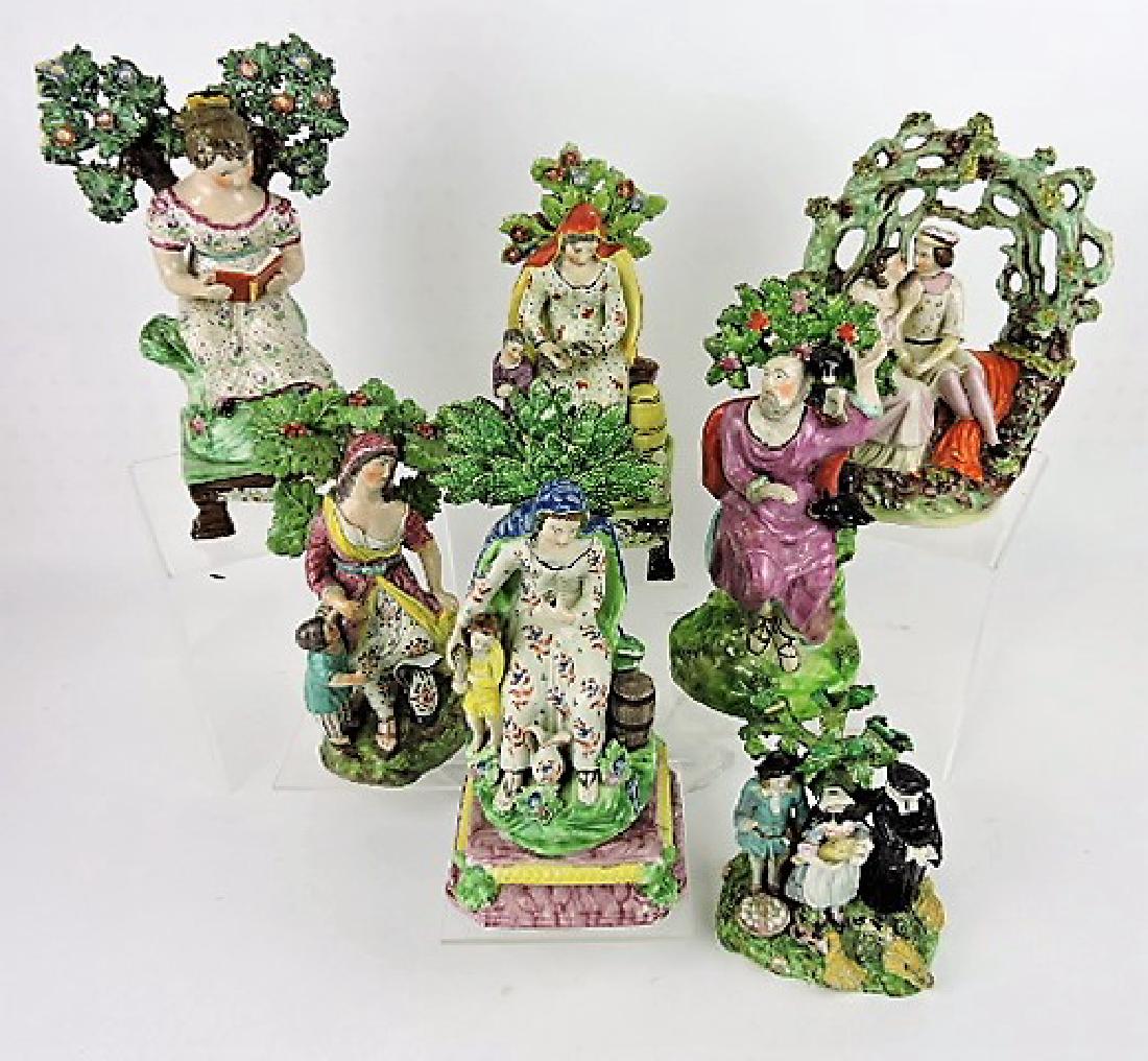 Staffordshire Pearlware lot of 7 figures, (1 of 8)