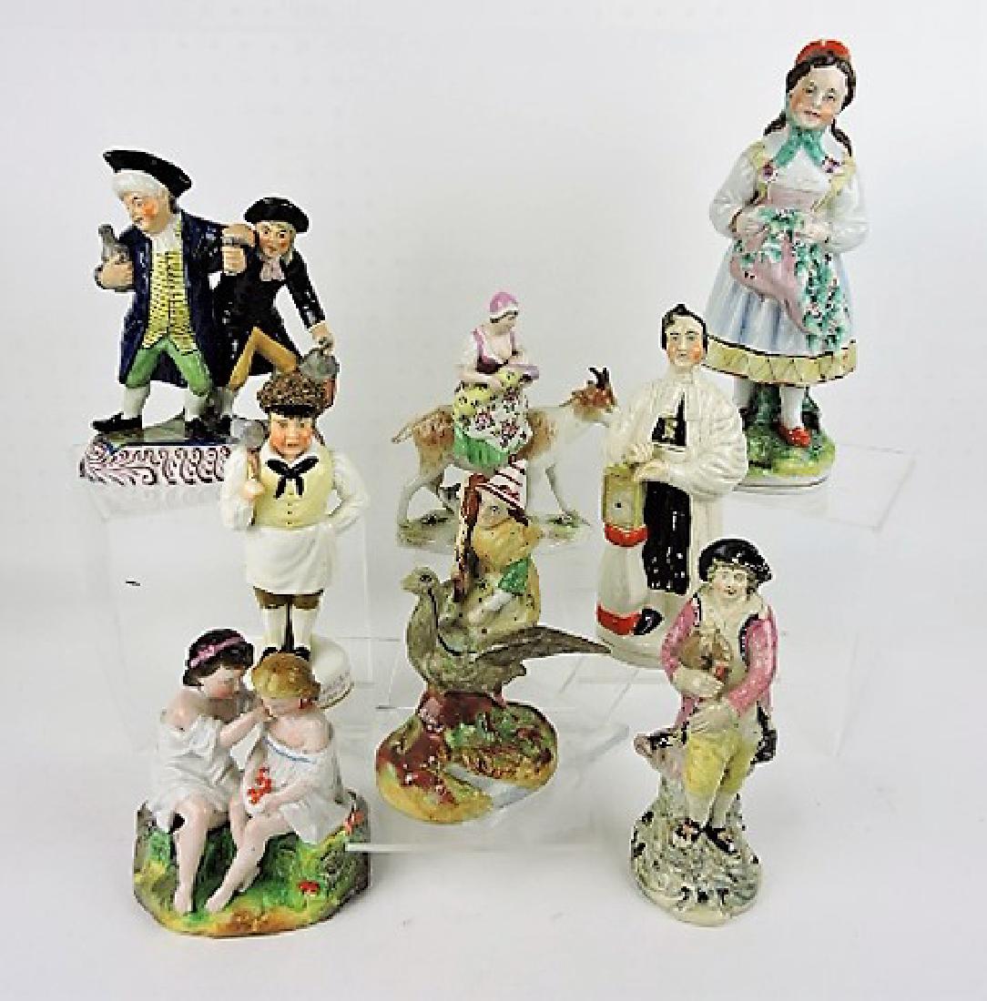 Staffordshire Pearlware lot of 8 figures, (1 of 5)