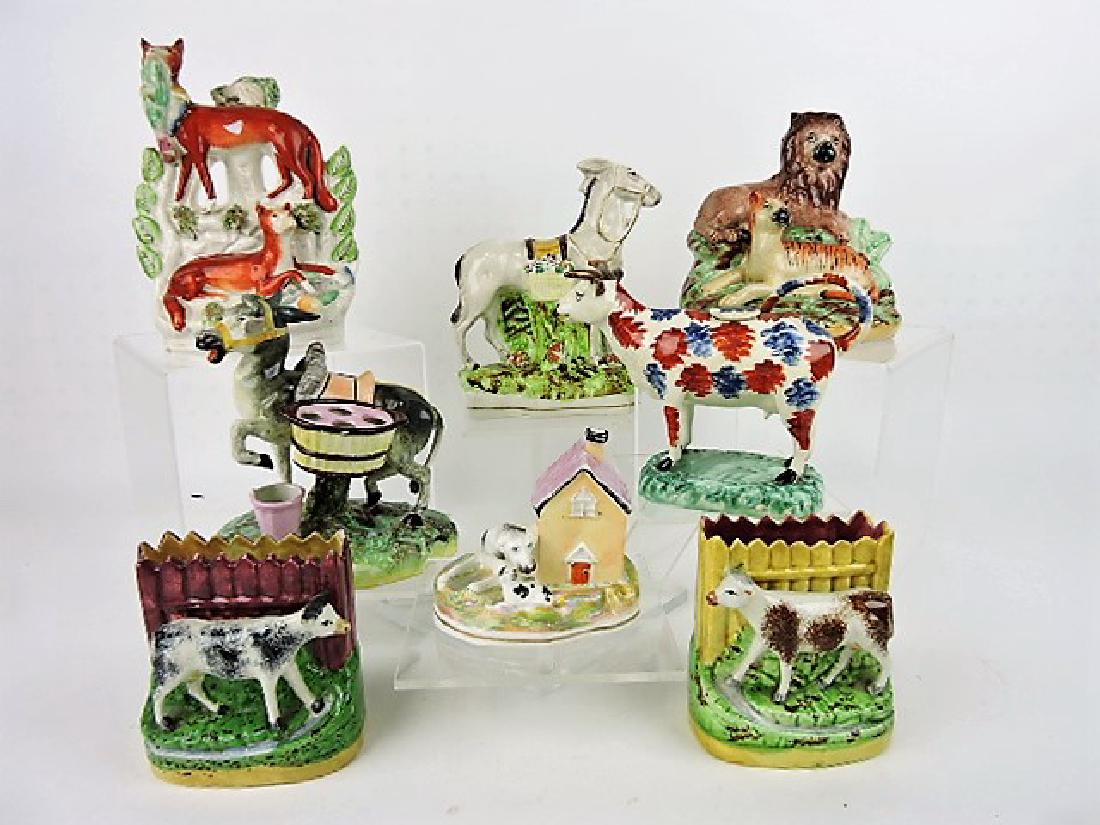 Staffordshire Pearlware lot of 8 figures of (1 of 9)