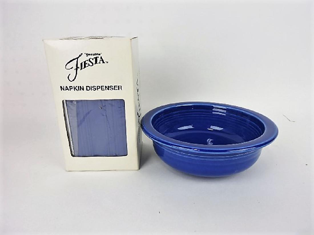 Fiesta Post 86 sapphire nappy bowl and napkin (1 of 1)