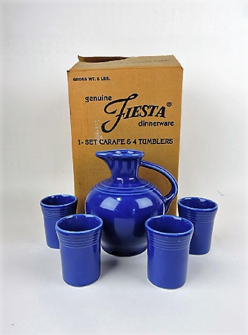 Fiesta Post 86 sapphire carafe and tumbler set, (1 of 1)