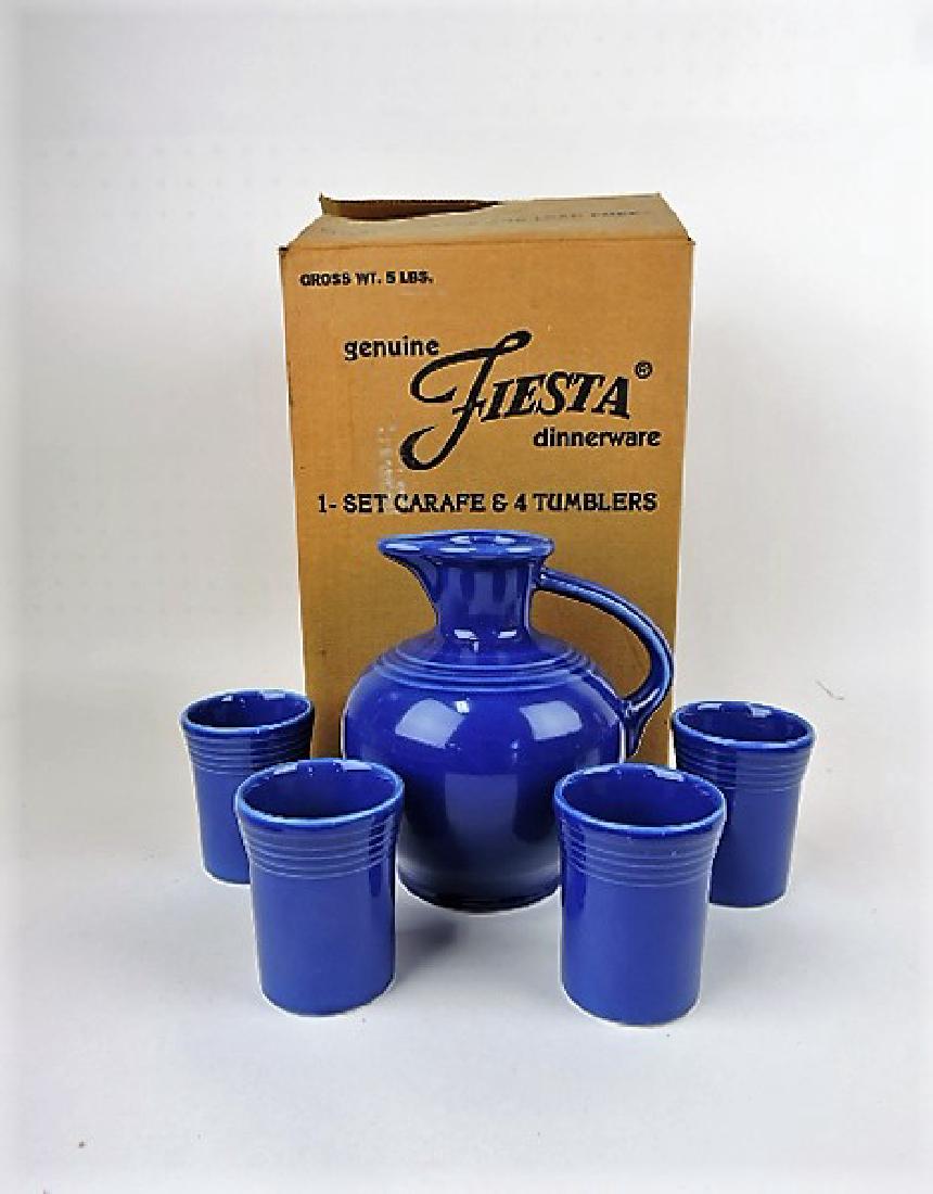 Fiesta Post 86 sapphire carafe and tumbler set, (1 of 1)
