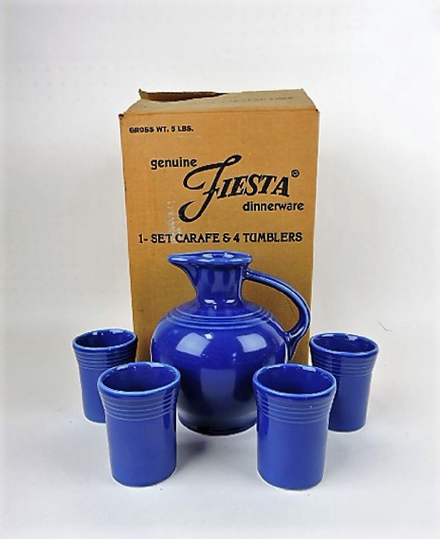 Fiesta Post 86 sapphire carafe and tumbler set, (1 of 1)