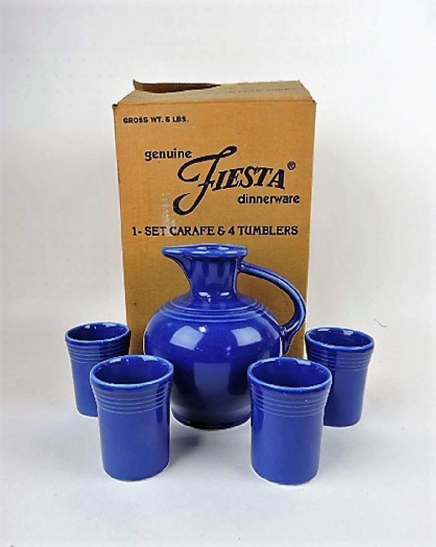 Fiesta Post 86 sapphire carafe and tumbler set, (1 of 1)