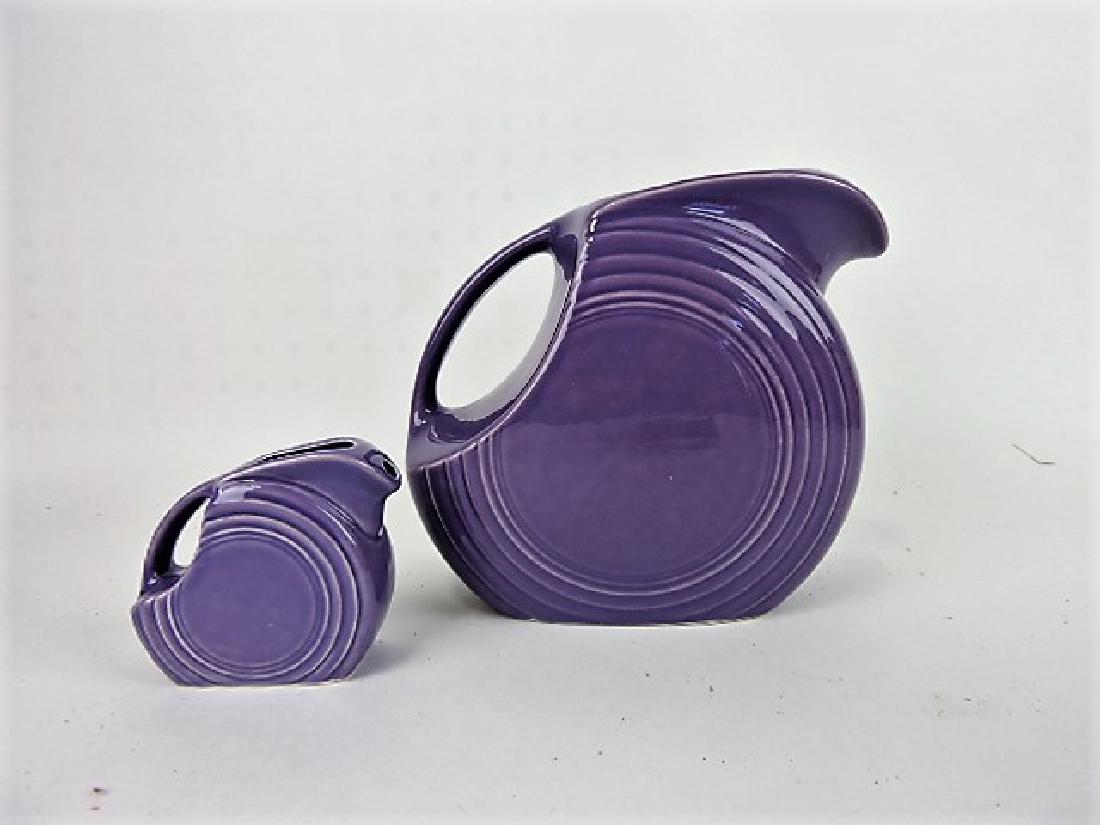 Fiesta Post 86 lilac disk water pitcher and mini (1 of 1)