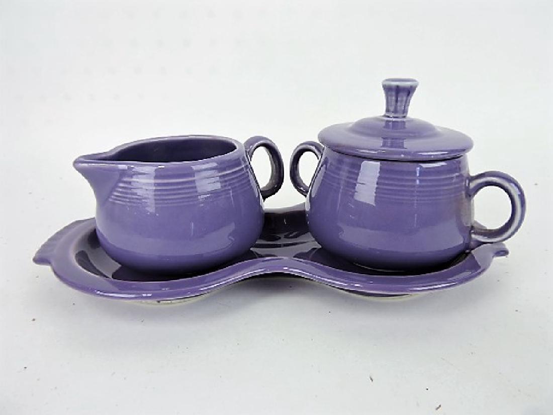 Fiesta Post 86 lilac cream, sugar & tray set (1 of 1)