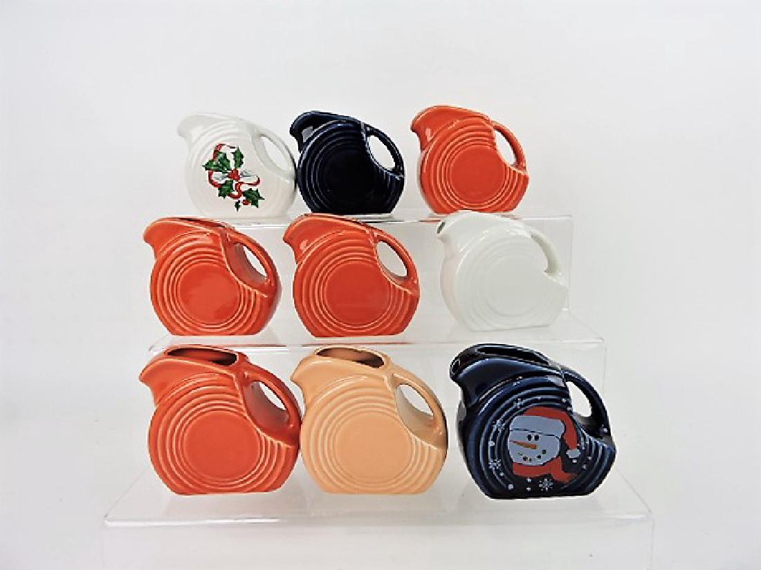 Fiesta Post 86 lot of 9 mini disk pitchers (1 of 1)