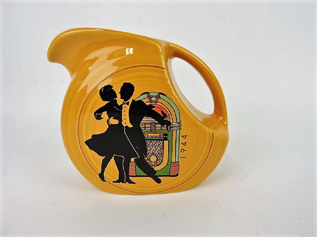 Fiesta Post 86 disk juice pitcher, 1944 dancing (1 of 1)