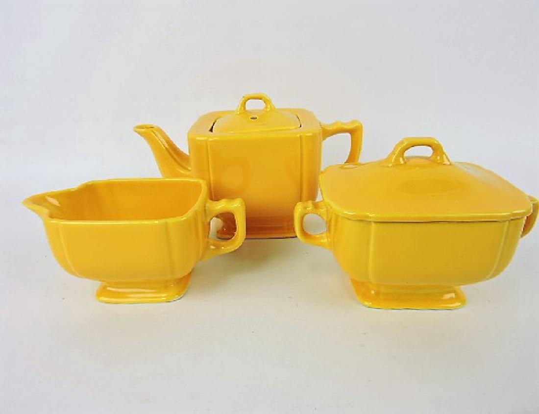 Fiesta Riviera yellow 3 piece tea set, very minor (1 of 1)