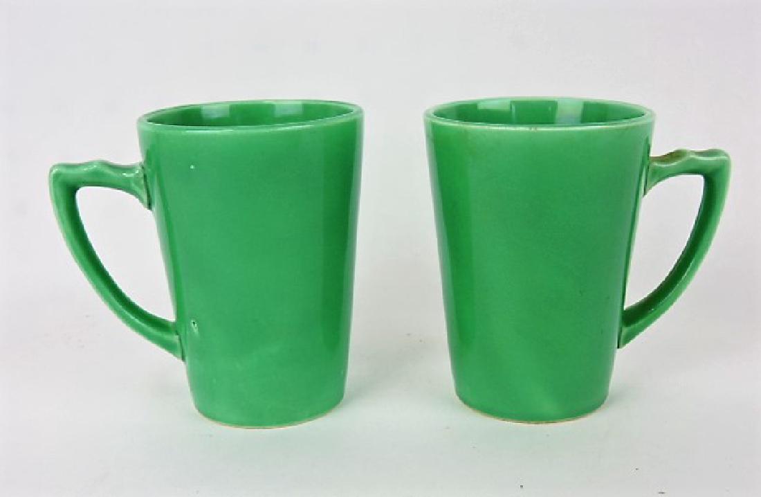 Fiesta Riviera green pair of handled tumblers,: nicks