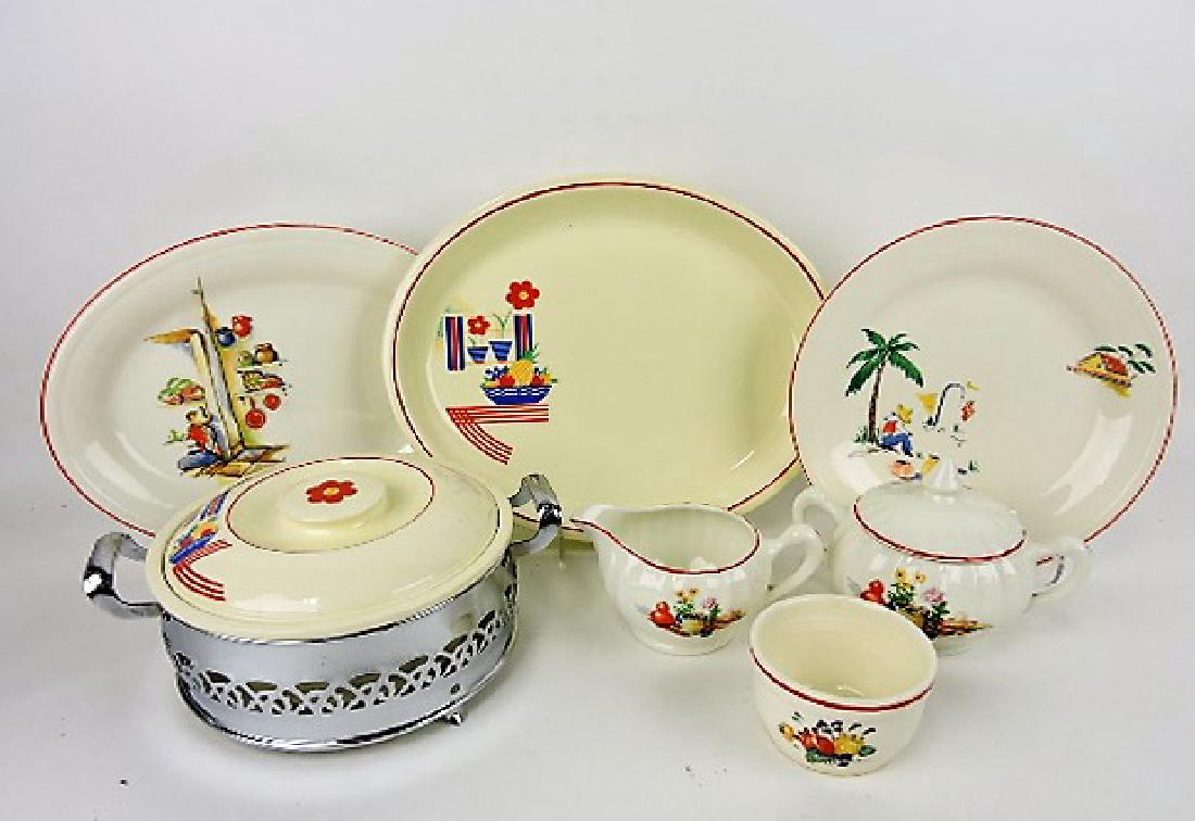 Fiesta HLC decaled lot of 7 pieces: .