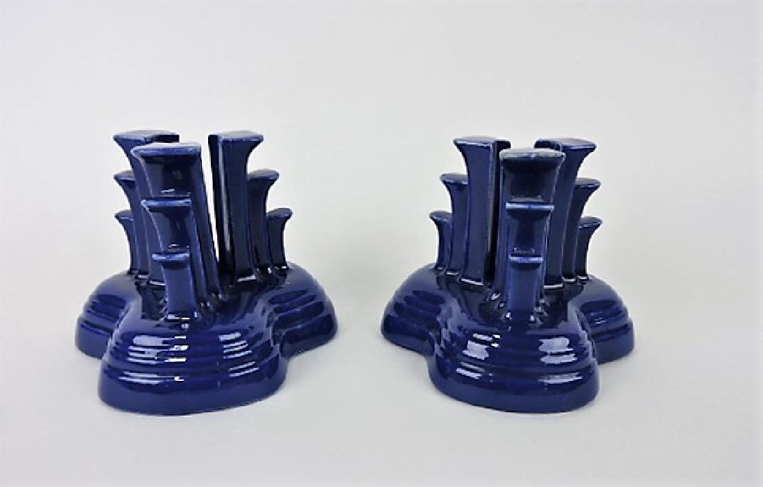 Fiesta tripod candle holder, pair, cobalt, (1 of 1)