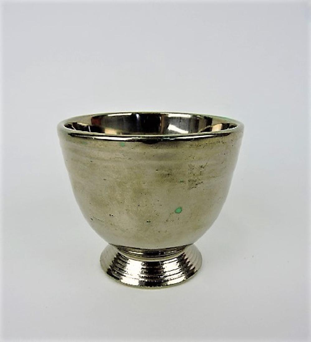 Fiesta egg cup, RARE silver lustre over green (1 of 2)