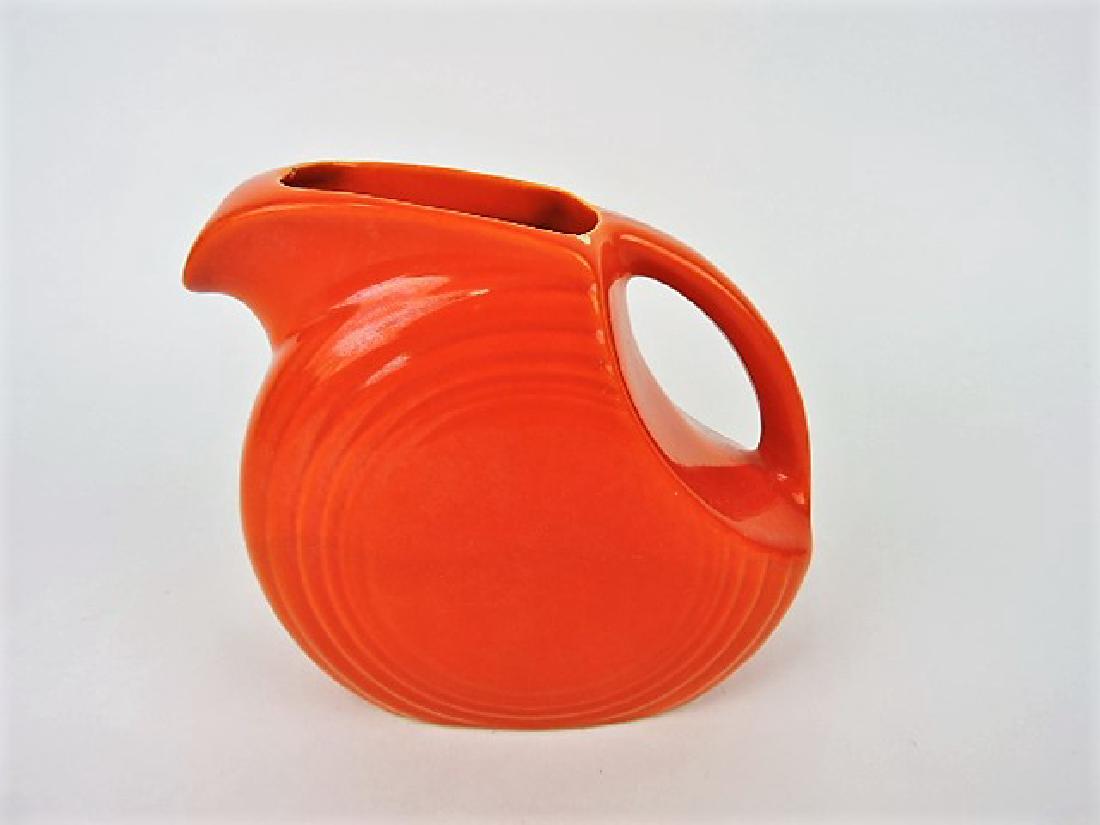 Fiesta disk juice pitcher, red, nicks (1 of 1)
